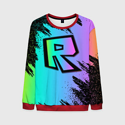 Свитшот мужской Roblox neon logo, цвет: 3D-красный