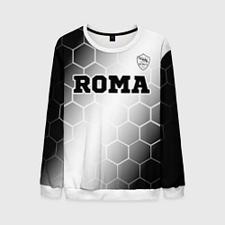 Свитшот мужской Roma sport на светлом фоне: символ сверху, цвет: 3D-белый