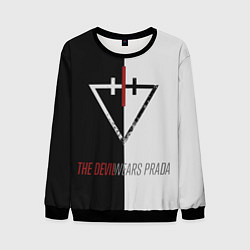 Свитшот мужской The Devil wears prada - Логотип, цвет: 3D-черный