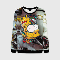 Мужской свитшот Башка Барта Симпсона - Robopunk