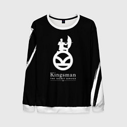 Свитшот мужской Kingsman logo, цвет: 3D-белый