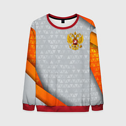 Свитшот мужской Orange & silver Russia, цвет: 3D-красный