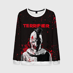 Свитшот мужской Фильм Ужасающий, цвет: 3D-белый