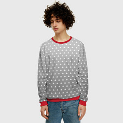 Свитшот мужской Кимоно Зеницу Агацума - Черно-белое, цвет: 3D-красный — фото 2