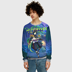 Свитшот мужской Тигнари Genshin Impact, цвет: 3D-меланж — фото 2