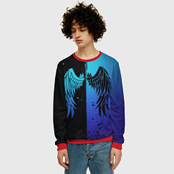 Свитшот мужской Крылья инь янь, цвет: 3D-красный — фото 2