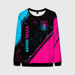 Мужской свитшот Aston Villa - neon gradient: надпись, символ