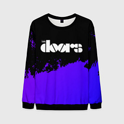 Свитшот мужской The Doors purple grunge, цвет: 3D-черный