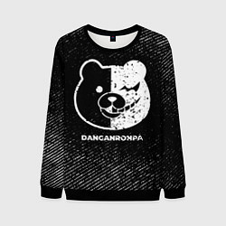 Свитшот мужской Danganronpa с потертостями на темном фоне, цвет: 3D-черный