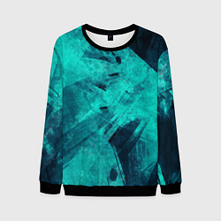 Свитшот мужской Текстура малахита, цвет: 3D-черный