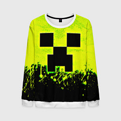 Свитшот мужской Creeper neon, цвет: 3D-белый