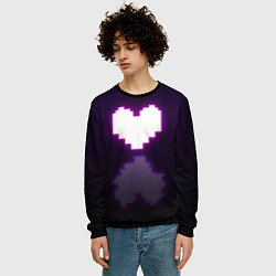 Свитшот мужской Undertale heart neon, цвет: 3D-черный — фото 2