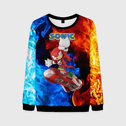Свитшот мужской Knuckles Echidna - Sonic - Video game, цвет: 3D-черный