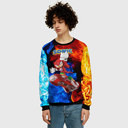Свитшот мужской Knuckles Echidna - Sonic - Video game, цвет: 3D-черный — фото 2