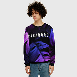 Свитшот мужской Paramore neon monstera, цвет: 3D-черный — фото 2