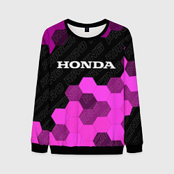 Свитшот мужской Honda pro racing: символ сверху, цвет: 3D-черный