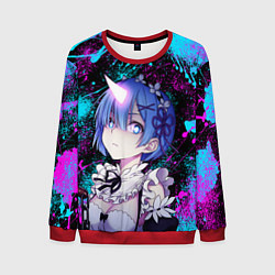 Свитшот мужской РеЗеро - Неоновые краски - Рем, цвет: 3D-красный