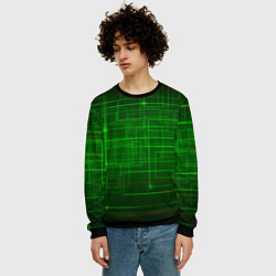 Свитшот мужской Нейросеть - текстура, цвет: 3D-черный — фото 2