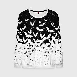 Мужской свитшот Black and white bat pattern