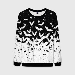 Мужской свитшот Black and white bat pattern