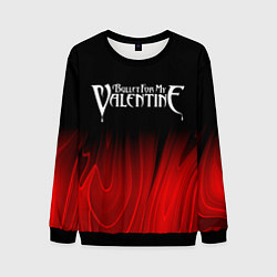 Свитшот мужской Bullet For My Valentine red plasma, цвет: 3D-черный