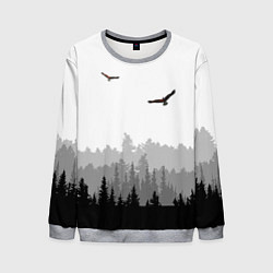 Мужской свитшот Птицы над лесом