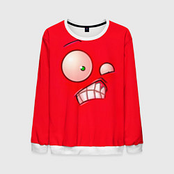 Свитшот мужской Plants vs Zombies - Перчик, цвет: 3D-белый