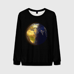 Свитшот мужской Планета Земля, день и ночь, цвет: 3D-черный