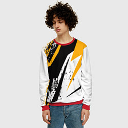 Свитшот мужской Гоночная абстракция, цвет: 3D-красный — фото 2