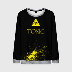 Свитшот мужской TOXIC - Биологическая опасность, цвет: 3D-меланж