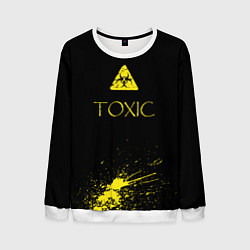 Свитшот мужской TOXIC - Биологическая опасность, цвет: 3D-белый