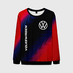 Свитшот мужской Volkswagen красный карбон, цвет: 3D-черный