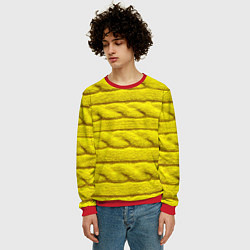 Свитшот мужской Жёлтый свитер - Осень-Зима 2028, цвет: 3D-красный — фото 2