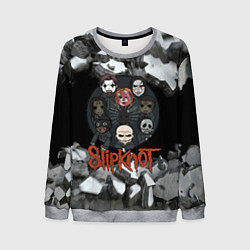 Свитшот мужской Slipknot объемные плиты black, цвет: 3D-меланж