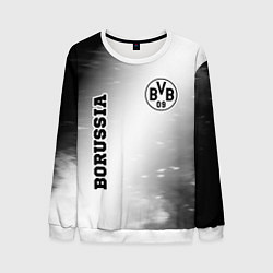 Мужской свитшот Borussia sport на светлом фоне: надпись, символ