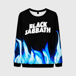 Свитшот мужской Black Sabbath blue fire, цвет: 3D-черный