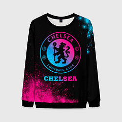 Свитшот мужской Chelsea - neon gradient, цвет: 3D-черный