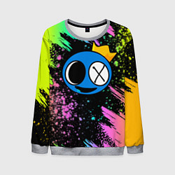 Свитшот мужской Rainbow Friends: Blue, цвет: 3D-меланж