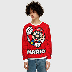 Свитшот мужской Луиджи и Марио, цвет: 3D-белый — фото 2