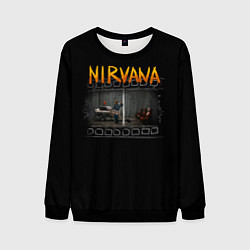 Свитшот мужской Nirvana отрывок, цвет: 3D-черный