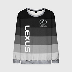 Свитшот мужской Lexus серый градиент, цвет: 3D-меланж
