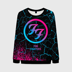 Свитшот мужской Foo Fighters - neon gradient, цвет: 3D-черный