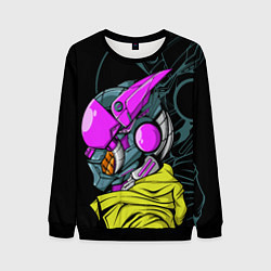 Мужской свитшот Киберпанк робот в куртке