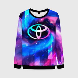 Свитшот мужской Toyota неоновый космос, цвет: 3D-черный