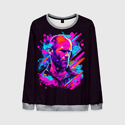 Свитшот мужской Jason Statham - pop art, цвет: 3D-меланж