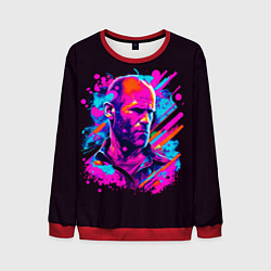 Свитшот мужской Jason Statham - pop art, цвет: 3D-красный