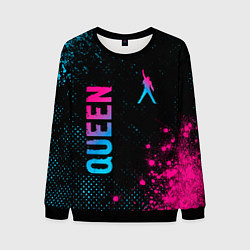 Мужской свитшот Queen - neon gradient: надпись, символ