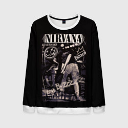 Свитшот мужской Nirvana bleach, цвет: 3D-белый