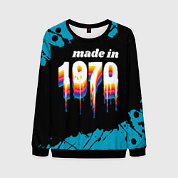 Свитшот мужской Made in 1970: liquid art, цвет: 3D-черный