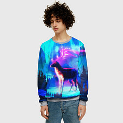 Свитшот мужской Благородный олень, цвет: 3D-меланж — фото 2